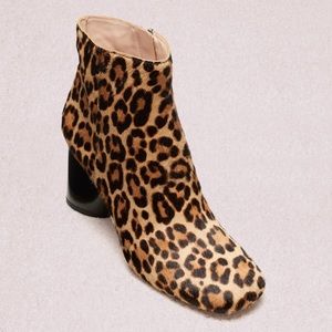 NEW Kate Spade calf hair leopard print boots